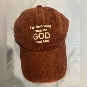 Brown Cap with Inspirational Quote